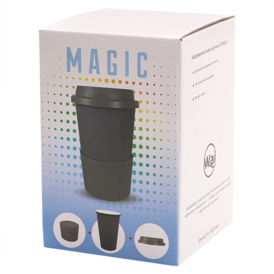 Кружка Magic To Go, серый/светло-синий