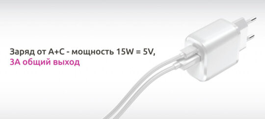 Сетевое ЗУ Olmio Type-C + USB 20W